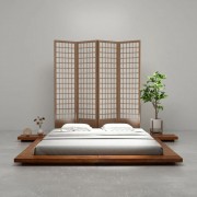 vidaXL Rám postele japonský futonový styl masivní dřevo 180 x 200 cm