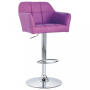vidaXL Barová židle s područkami fialová umělá kůže