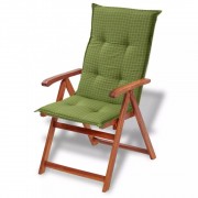 vidaXL Polstry na zahradní židle 6 ks 117x49 cm zelené