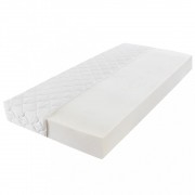 vidaXL Postel s matrací bílá umělá kůže 160 x 200 cm