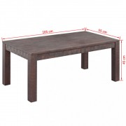 vidaXL 6ks set nábytku do obýváku, masivní akácie, kouřový vzhled