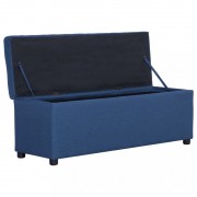 vidaXL Lavice s úložným prostorem 116 cm modrá polyester