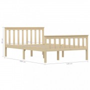 vidaXL Rám postele přírodní masivní borové dřevo 140 x 200 cm