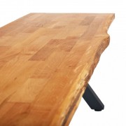 vidaXL Lavice 160 cm přírodní masivní dubové dřevo