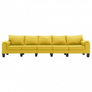 vidaXL 5místná pohovka žlutá textil