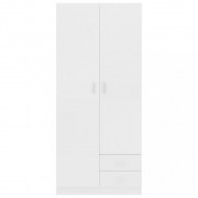 vidaXL Šatní skříň bílá 80 x 52 x 180 cm dřevotříska