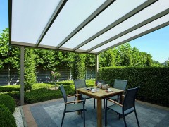 Hliníková pergola 700 cm antracit / polykarbonát Dekorhome