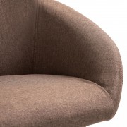 vidaXL Jídelní židle hnědá textil