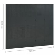 Paraván ocel antracit Dekorhome