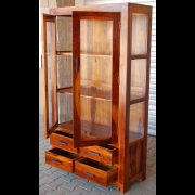 Vitrína Rami 100x180x45 z indického masivu palisandr Světle medová