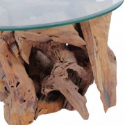 vidaXL Konferenční stolek masivního teak naplavené dřevo 60 cm