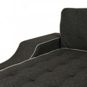vidaXL Rohová sedačka, textil, tmavošedá, XXL, 326x163x83 cm