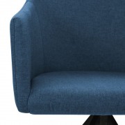 vidaXL Otočné jídelní židle 4 ks modré textil