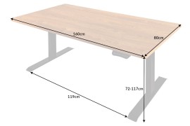 Výškově nastavitelný psací stůl ASTERIOS Dekorhome