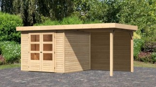Dřevěný zahradní domek ASKOLA 3,5 s přístavkem 240 Dekorhome