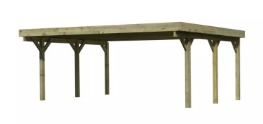 Dřevěný přístřešek / carport CLASSIC 1A Dekorhome