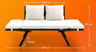 Zahradní pohovka polohovací D9599 Dekorhome