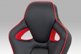 Kancelářská židle KA-E812 RED černá / červená Autronic