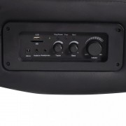 vidaXL Hudební houpací křeslo černé a červené umělá kůže