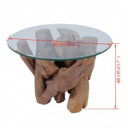 vidaXL Konferenční stolek z masivního teaku 60 cm