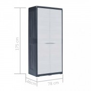 vidaXL Zahradní úložná skříň XL 78 x 46 x 175 cm plastová