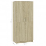 vidaXL Šatní skříň dub sonoma 80 x 52 x 180 cm dřevotříska