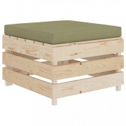 vidaXL 6dílná zahradní sedací souprava z palet + béžové podušky dřevo