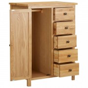 vidaXL Šatní skříň 76 x 52 x 105 cm masivní dubové dřevo
