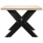 vidaXL Jídelní stůl bílý 200 x 100 x 75 cm masivní mangovníkové dřevo