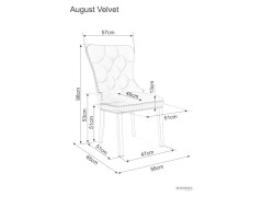 Jídelní židle AUGUST VELVET