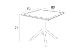 Zahradní stůl 80 cm