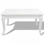 vidaXL Konferenční stolek 80x80x42 cm vysoký lesk bílý