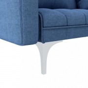 vidaXL Rozkládací pohovka modrá textil