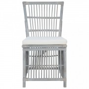 Jídelní židle 6 ks šedý ratan Dekorhome