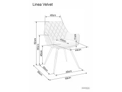 Jídelní křeslo LINEA VELVET