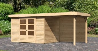 Dřevěný zahradní domek ASKOLA 4 s přístavkem 240 Dekorhome