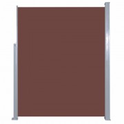 Zatahovací boční markýza / zástěna 180 x 500 cm hnědá