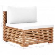 vidaXL 4dílná zahradní sedací souprava s poduškami masivní teak