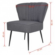 vidaXL Koktejlová židle tmavě šedá textil