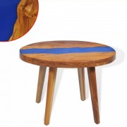 vidaXL Konferenční stolek, teak a pryskyřice, 60x40 cm