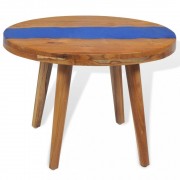 vidaXL Konferenční stolek, teak a pryskyřice, 60x40 cm