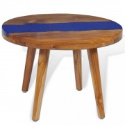 vidaXL Konferenční stolek, teak a pryskyřice, 60x40 cm