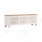 vidaXL Úložný box 120 x 30 x 40 cm masivní akáciové dřevo