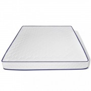 vidaXL Postel s matrací z paměťové pěny LED bílá umělá kůže 180x200 cm