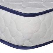 vidaXL Postel s matrací z paměťové pěny LED bílá umělá kůže 180x200 cm