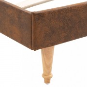 vidaXL Postel s matrací z paměťové pěny umělá semišová kůže 160x200 cm
