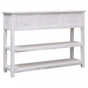 vidaXL Příborník bílý s patinou 115 x 30 x 76 cm dřevo