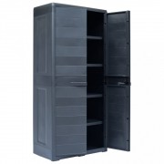 vidaXL Zahradní úložná skříň XL 78 x 46 x 175 cm plastová