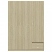 vidaXL 3dveřová šatní skříň dub sonoma 120 x 50 x 180 cm dřevotříska