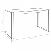 vidaXL PC stůl bílý 120 x 60 x 73 cm